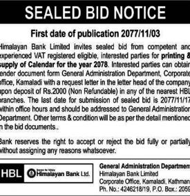 Sealed Bid Notice