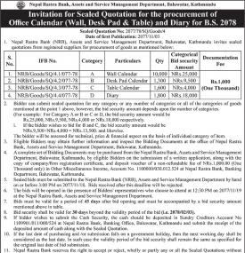 Invitation for Sealed Quotation