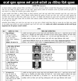 Loan Payment Notice
