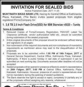 Invitation for Sealed Bids