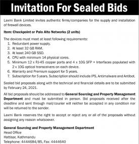 Invitation for Sealed Bids
