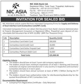 Invitation for Sealed Bids