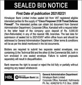 Sealed Bid Notice