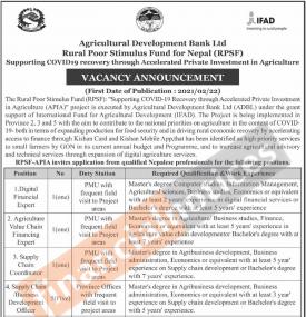 Vacancy Announcement- रोजगारीको अवसर