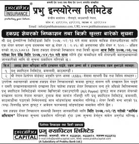 हकप्रद शेयर निश्काशन तथा विक्रि खुल्ला