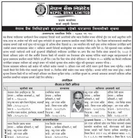 नेपाल बैंकको सुरक्षणमा रहेको घरजग्गा लिलामीको सूचना
