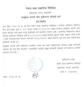 सामुहिक लगानी कोष सूचिकरण गरिएको बारे सूचना