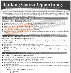 Banking Career Opportunity !