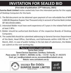 Invitation for Sealed Bid
