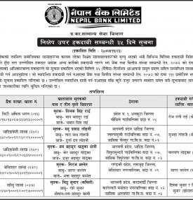 निक्षेप उपर हकदावी सम्बन्धी ३५ दिने सूचना