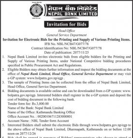 Invitation for Bids