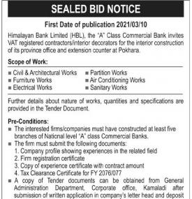 Sealed Bid Notice