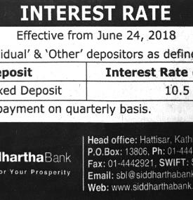 Interest Rates Notice