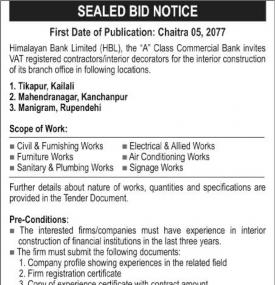 Sealed Bid Notice