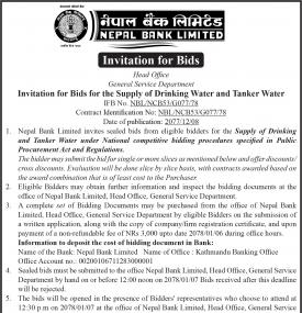 Invitation for Bids