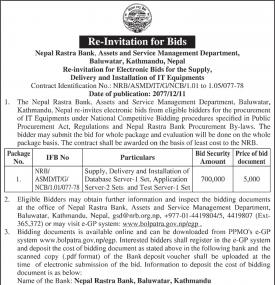 Re Invitation For Bids