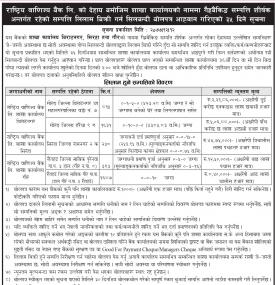 गैह्र बैंकिङ्ग सम्पत्ति शिर्षक अन्तर्गत रहेको सम्पत्ति लिलाम बिक्रीको सूचना