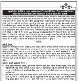 शाखा कार्यालय कोटेश्वरको धितोमा रहको सम्पत्ति लिलाम बिक्रीको लागि १५ दिने गोप्य शिलबन्दी बोलपत्र आव्