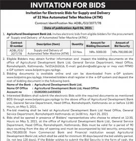Invitation for Bids