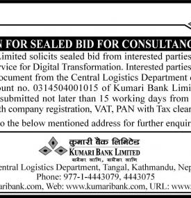 INVITATION FOR SEALED BID FOR CONSULTANCY SERVICE 