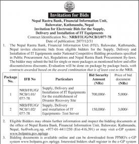 Invitation for Bids