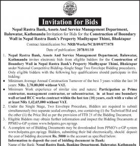 Invitation for Bids