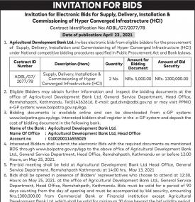 Notice Regarding Invitation for Bids