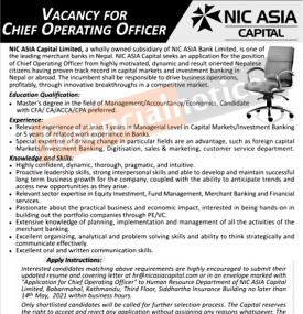 Job Vacancy - रोजगारीको अवसर -