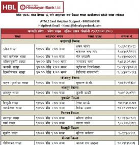Notice Regarding HBL branches and counter timings for May 9, 2021, Sunday.