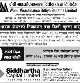 हकप्रद शेयर  निश्कासन तथा बिक्री खुल्ला !!!