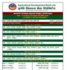 ४ गते देखी ११ गते सम्म काठमाण्डौ उपत्यकामा खुला रहने कार्यालयहरुको विवरण ।