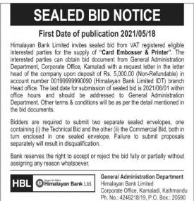 Sealed Bid Notice