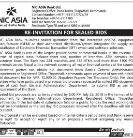 Re-Invitation for Sealed Bids
