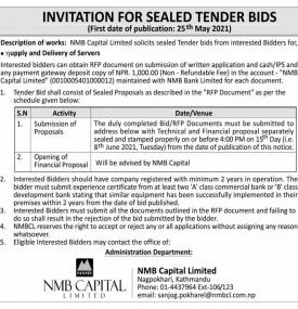 Invitation for Sealed Tender Bids