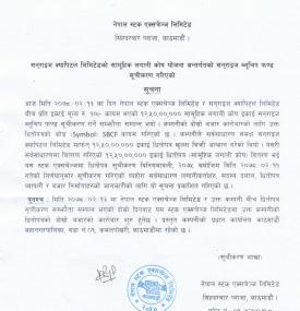 सन्राइज क्यापिटको सामूहिक लगानी कोष योजना अन्तर्गतको सन्राईज ब्लूचिप फण्ड सूचीकरण गरिएको सूचना