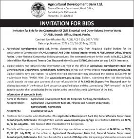 Invitation for Bids