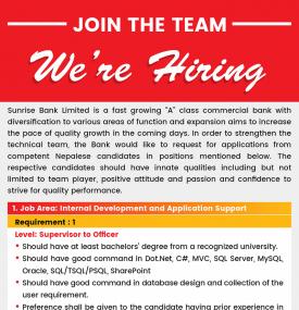 Vacancy Announcement!!!