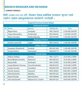कुमारी बैंकको खुल्ला रहने शाखाहरु बारेको सूचना - KBL Banking Hours -