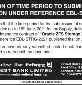 Extension of Time Period to Submit Sealed Quotation