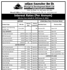 New Interest Rate Release 