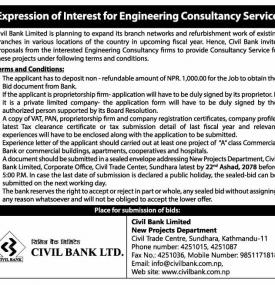 Expression of Interest for Engineering Consultancy Service