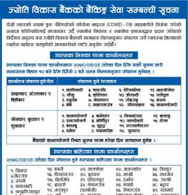 Jyoti Branch Opening Service on 3rd Ashad 2078