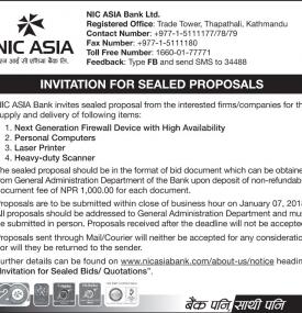 Proposal For Various Items