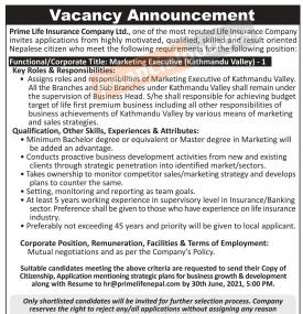 कर्मचारी अवश्यकता - Career Opportunity -