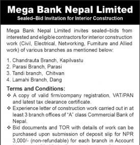Sealed Bid Invitation for Interior Construction