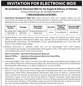 Invitation for Electronic Bids