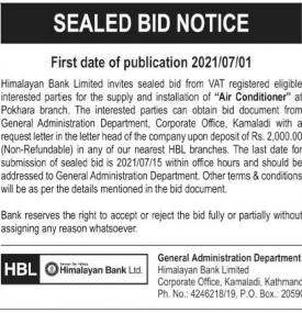 Sealed Bid Notice