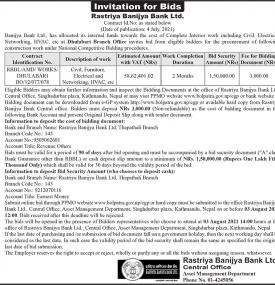 Invitation For Bids