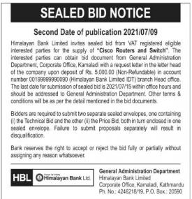Sealed Bid Notice
