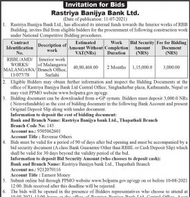 Invitation for Bids
